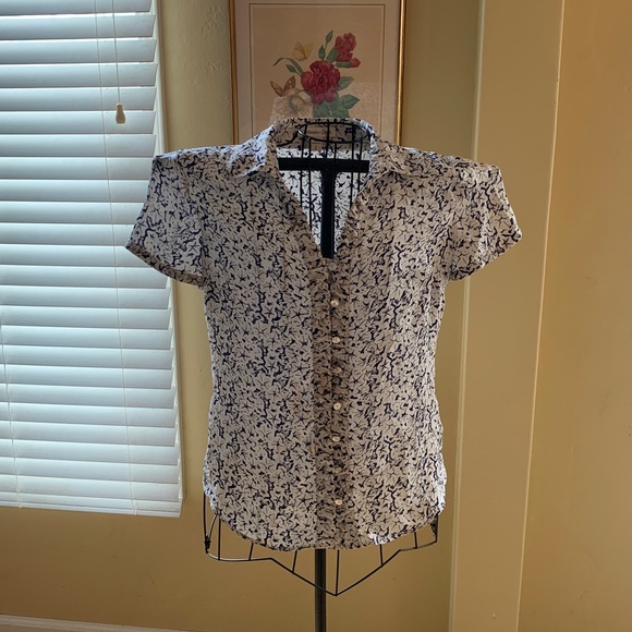 Coldwater Creek Tops - Coldwater Creek Floral Short Sleeve Blouse